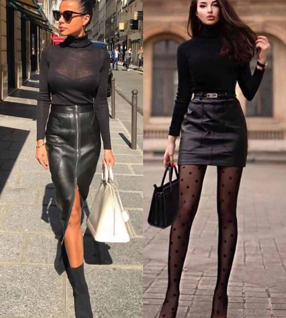 leather skirts